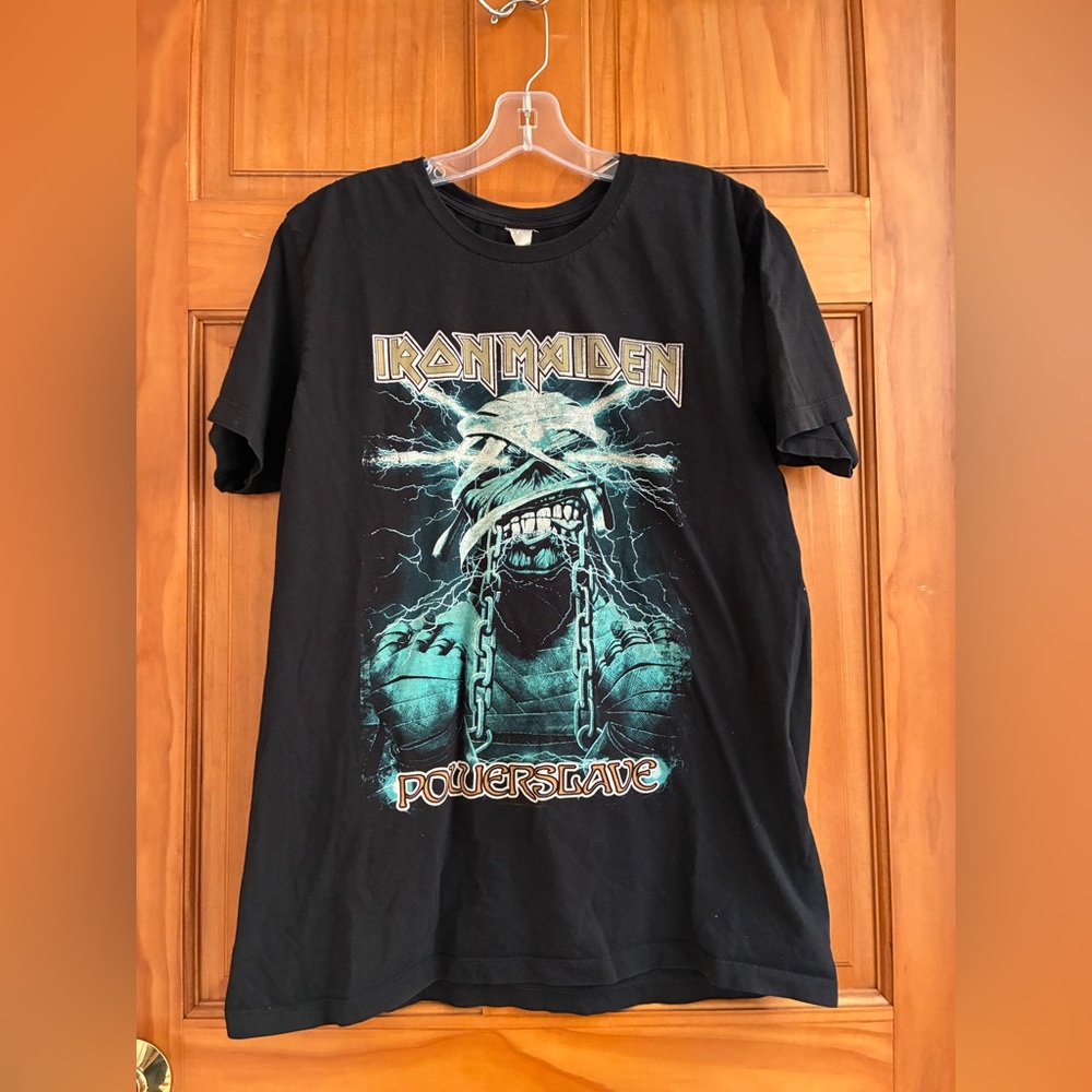 Iron Maiden Powerslave Eddie Mummy Graphic Band T Shirt Metal Tee Black Medium
